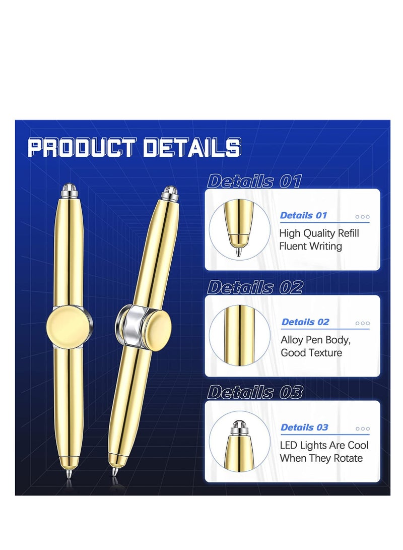 Fidget Spinner Pen With LED Light, Stress Reducer, Thinking Ballpoint Pen, Gift, Anti Stress Anxiety  - Image 4