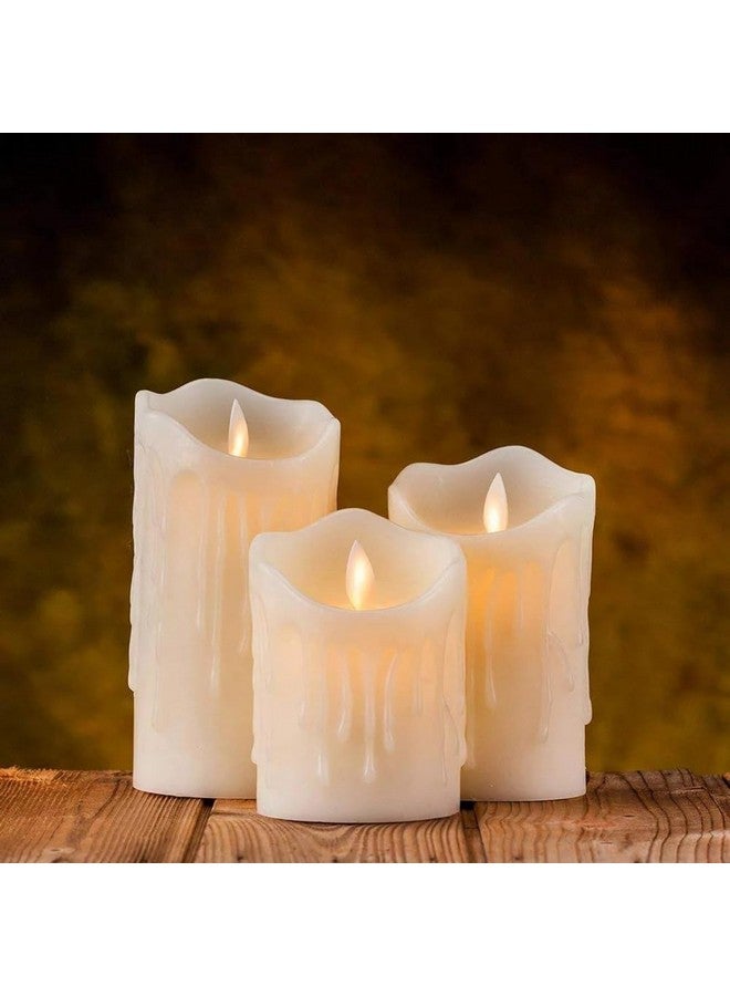 CHRONOS شمعة عمود لهب متحرك LED كرونوس - عاج ذائب، بدون لهب، بدون دخان، وميض واقعي، ضوء أبيض دافئ لتزيين المنزل، ديوالي، وعيد الميلاد (8 بوصة) - Image 2