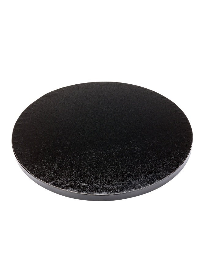 Restaurantware Pastry Tek 10 Inch Cake Board, 1 Durable Cake Drum - Round, Covered Edges , Black Paper Cake Base, Disposable, For Birthdays, Weddings, Or Parties - Image 1