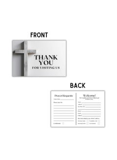 Lashicorn Church Visitor Cards To Fill Out Welcome Prayer Request | 50 Pk 4 X 6” Postcards Pack Bulk Thank You For Visiting Pew Tracts Soul Winning Cross And Bible  - Image 4