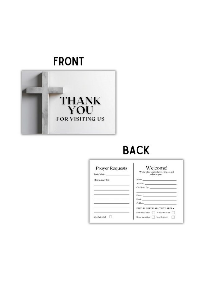 Lashicorn Church Visitor Cards To Fill Out Welcome Prayer Request | 50 Pk 4 X 6” Postcards Pack Bulk Thank You For Visiting Pew Tracts Soul Winning Cross And Bible  - Image 4