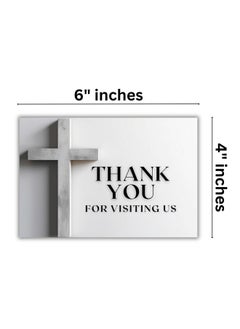 Lashicorn Church Visitor Cards To Fill Out Welcome Prayer Request | 50 Pk 4 X 6” Postcards Pack Bulk Thank You For Visiting Pew Tracts Soul Winning Cross And Bible  - Image 3