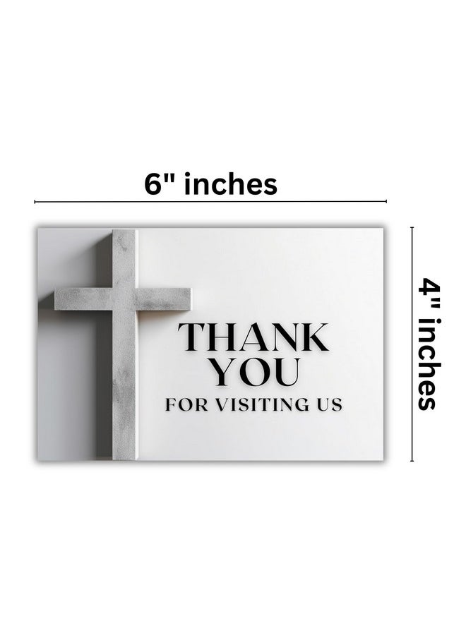 Lashicorn Church Visitor Cards To Fill Out Welcome Prayer Request | 50 Pk 4 X 6” Postcards Pack Bulk Thank You For Visiting Pew Tracts Soul Winning Cross And Bible  - Image 3