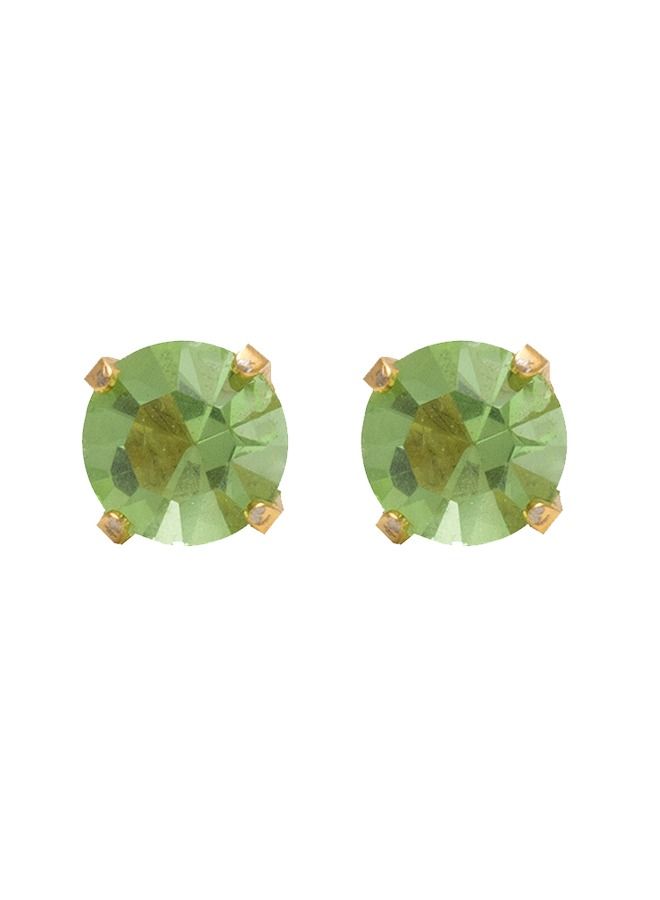 Studex 5MM August Peridot 24K Pure Gold Plated Ear Studs - Image 1