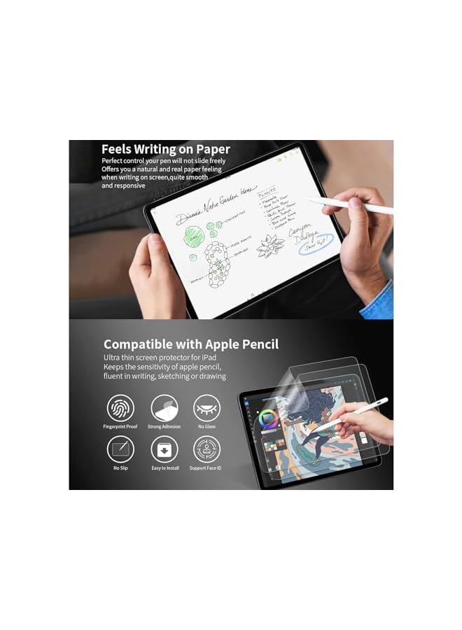 erorex 2 Pack Paperfeel Screen Protector Compatible With Huawei Matepad 11.5 Inch 2023 Anti Glare With Easy Installation Kit Feel Like Paper Film Writing And Draw Support S Pen  - Image 3