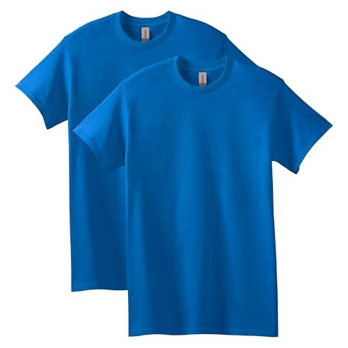 Gildan mens Heavy Cotton T-shirt, Style G5000, Multipack Shirt, Royal (2-pack), Medium US - Image 1