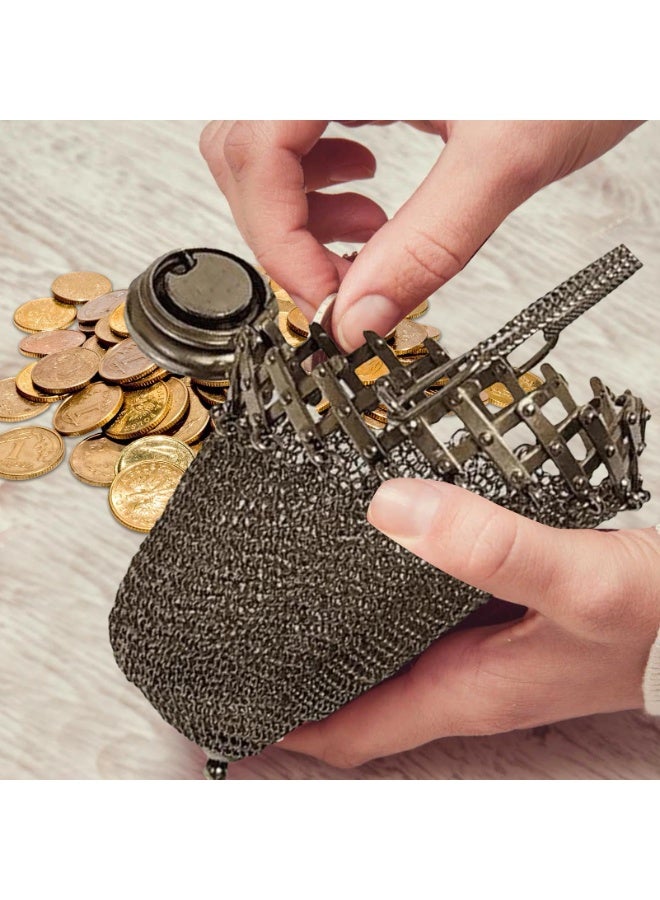 عام محفظة عملات إنجليزية يدوية الصنع من عشرينيات القرن العشرين - حافظة عملات معدنية شبكية | تحفة عتيقة من العصور الوسطى | محفظة عملات بشبكة علوية ذات غطاء ملتوي | هيكل شبكي كلاسيكي - Image 3