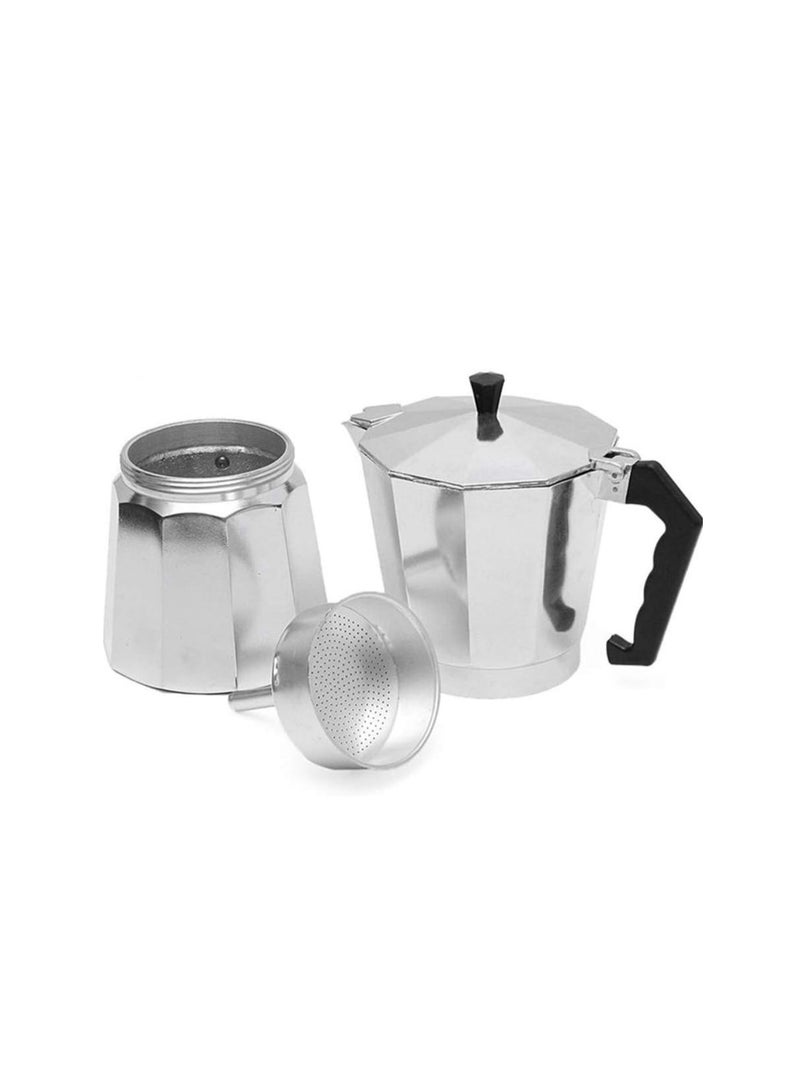 Moka Espresso Percolator Coffee Maker Silver 6 cups - Image 4