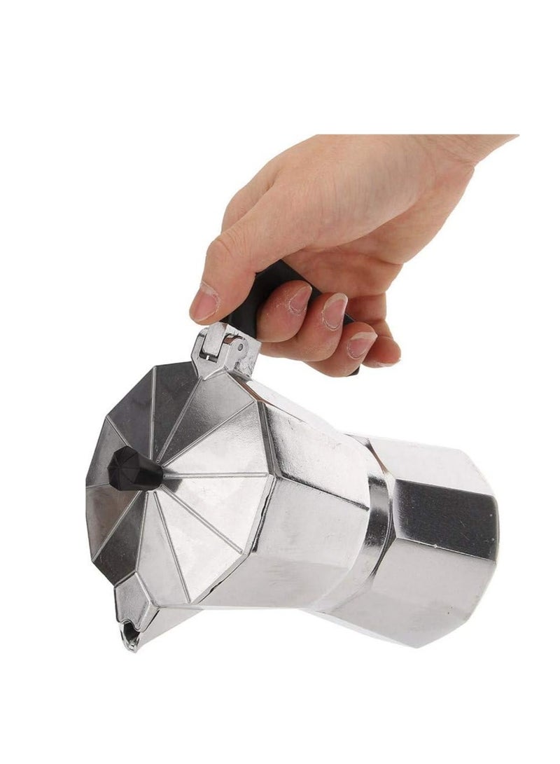 Moka Espresso Percolator Coffee Maker Silver 6 cups - Image 3