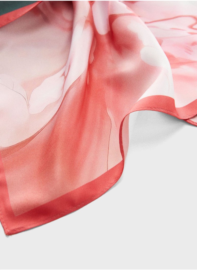 MANGO Printed Tulip Light Weight Scarve  - Image 3