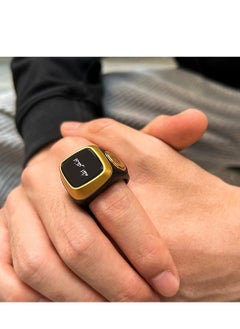 iQIBLA Smart Tasbih Zikr Ring 20mm Muslim Prayer Time Reminder Prayer OLED Display Wearable Technology Tasbih Counter Waterproof with Bluetooth Black  - Image 2