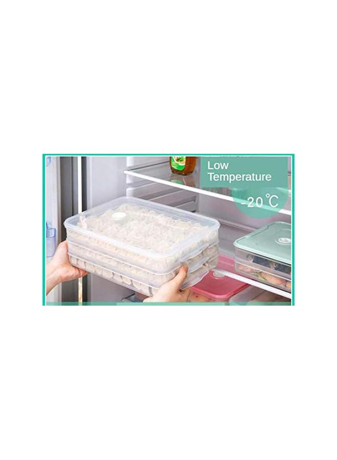IAF Plastic Food Storage Containers, Stackable Fridge Freezer Crisper Storage Box, Stackable Food Container Tray Organizer 3 Layer Refrigerator Box, Transparent Slim Containers - Image 4