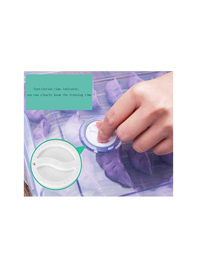 IAF Plastic Food Storage Containers, Stackable Fridge Freezer Crisper Storage Box, Stackable Food Container Tray Organizer 3 Layer Refrigerator Box, Transparent Slim Containers - Image 5