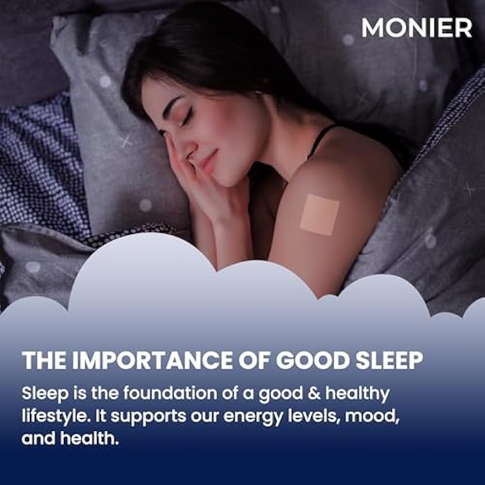 MONIER Sleep Patches for Adults Extra Strength | Easy-to-Apply Sleep Patch with Melatonin & Valerian | Relax & Wake Up Refreshed | Long-Lasting Night Comfort for Men & Women | 60 Patches - Image 2