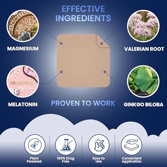 MONIER Sleep Patches for Adults Extra Strength | Easy-to-Apply Sleep Patch with Melatonin & Valerian | Relax & Wake Up Refreshed | Long-Lasting Night Comfort for Men & Women | 60 Patches - Image 3