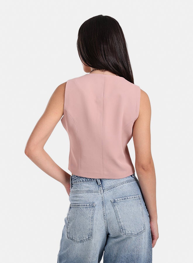 Clue Asymmetrical Sleeveless Vest - Image 4