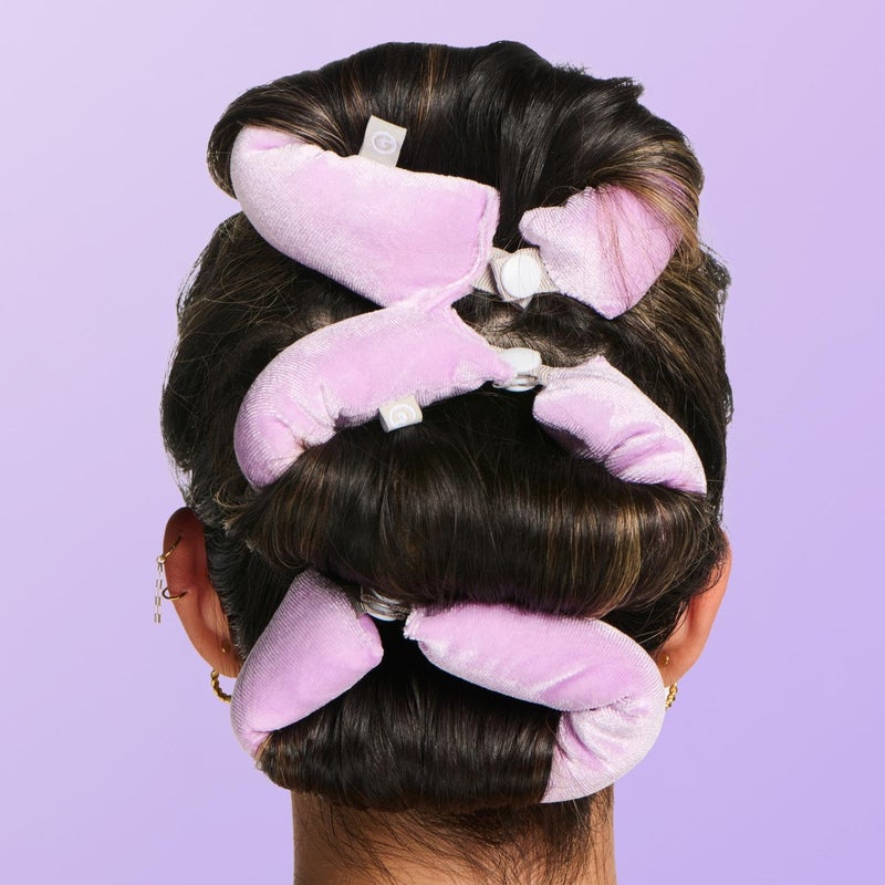 Gimme Beauty Chill Curl Heatless Flex Rods - Gentle & Bendable Hair Rods for Overnight Curls - Bouncy Waves with a Frizz-Free Finish - Snap Closure for Secure Hold - Thick Hair, 4 Count - Image 5