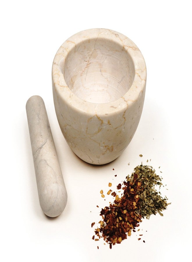 RSVP International Beige Marble Mortar & Pestle, 3 Ounce | Grind Spices, Powder Pesto, Mash Herbs, Crush Pills | Unique Marble Design - Image 5
