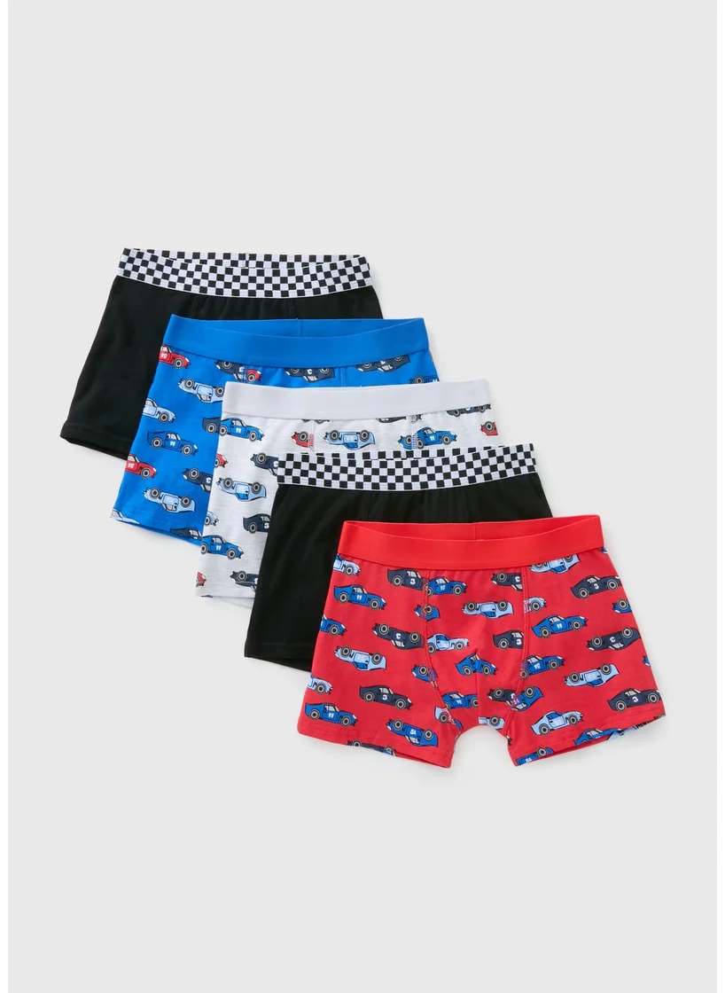 Matalan 5 Pack Multicolour Cars Trunks