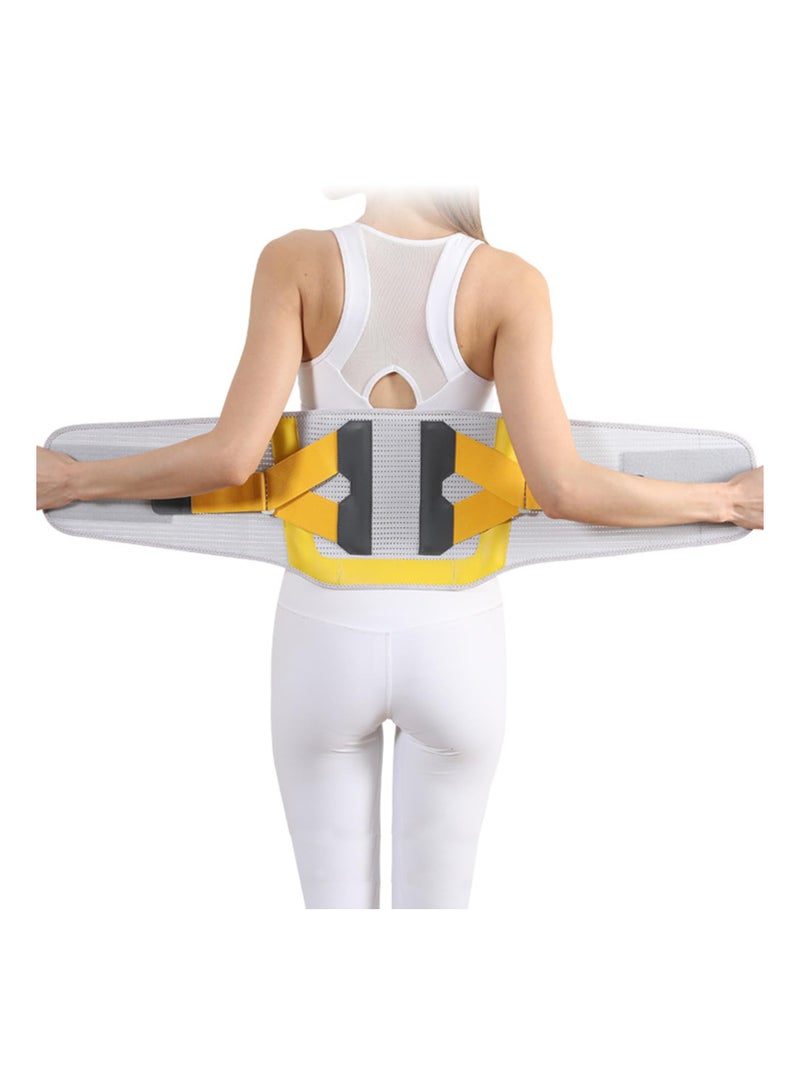 Zikra Back Brace for Men and Women Lower Instant Pain Relief from Injury Herniated Disc Sciatica Scoliosis Breathable Adjustable Lumbar Support Belt Large Waist 34 to 38 Inch - Image 1