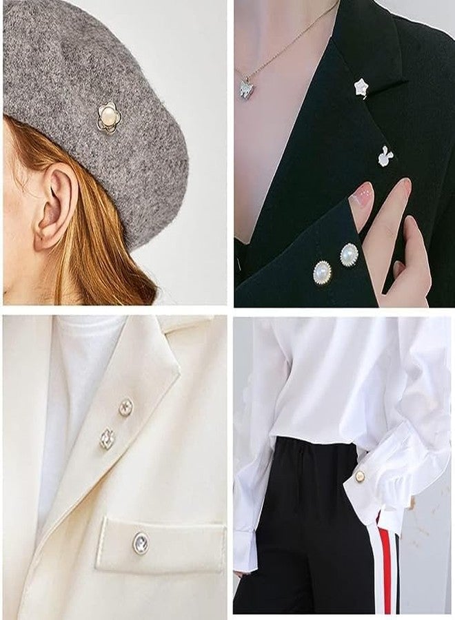 Trexee 20pcs Mix Pearl Brooch Pins for Women Cover Up Button Mini Saftey Shirt Brooch Pin, Jeans Button Pin Morden Peral Pin Brooch for DIY Clothing - Image 5