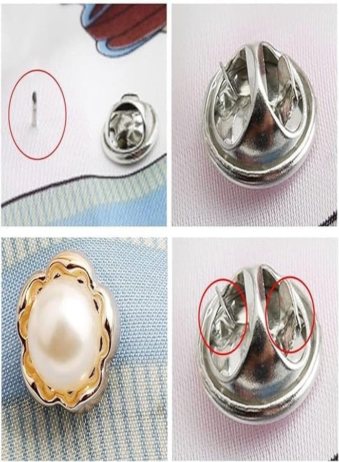 Trexee 20pcs Mix Pearl Brooch Pins for Women Cover Up Button Mini Saftey Shirt Brooch Pin, Jeans Button Pin Morden Peral Pin Brooch for DIY Clothing - Image 3