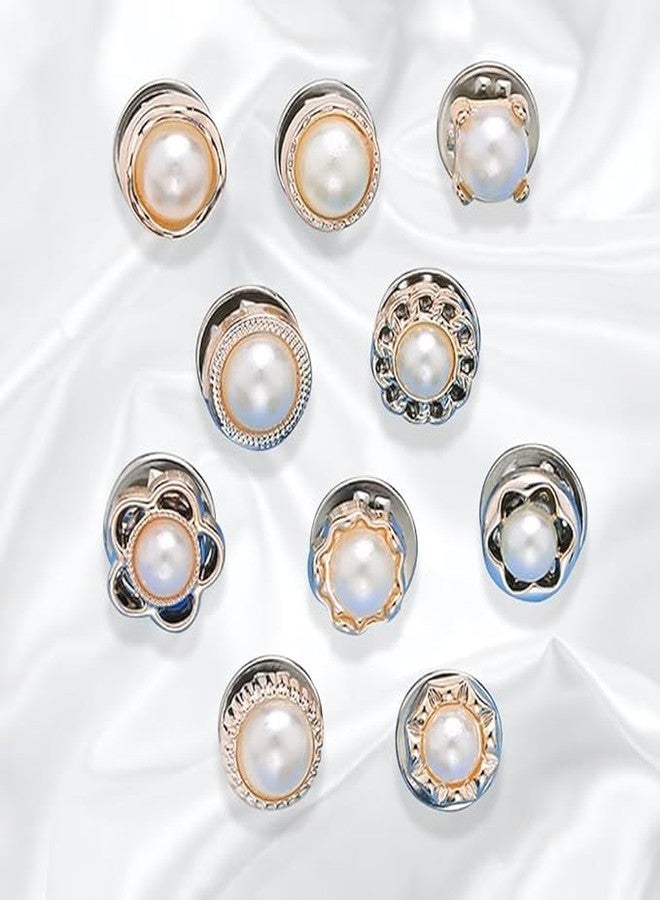 Trexee 20pcs Mix Pearl Brooch Pins for Women Cover Up Button Mini Saftey Shirt Brooch Pin, Jeans Button Pin Morden Peral Pin Brooch for DIY Clothing - Image 4