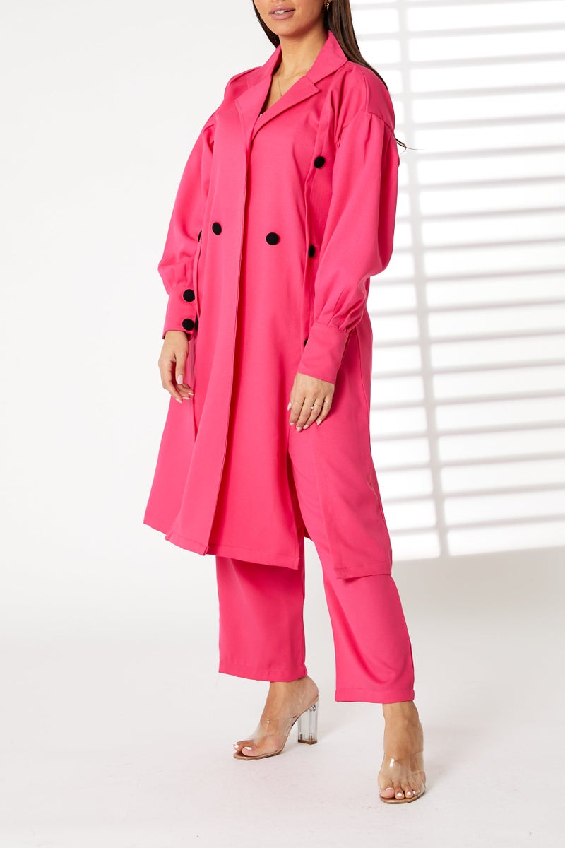 Moistreet Barbie Crepe Trench Coat Set - Image 5