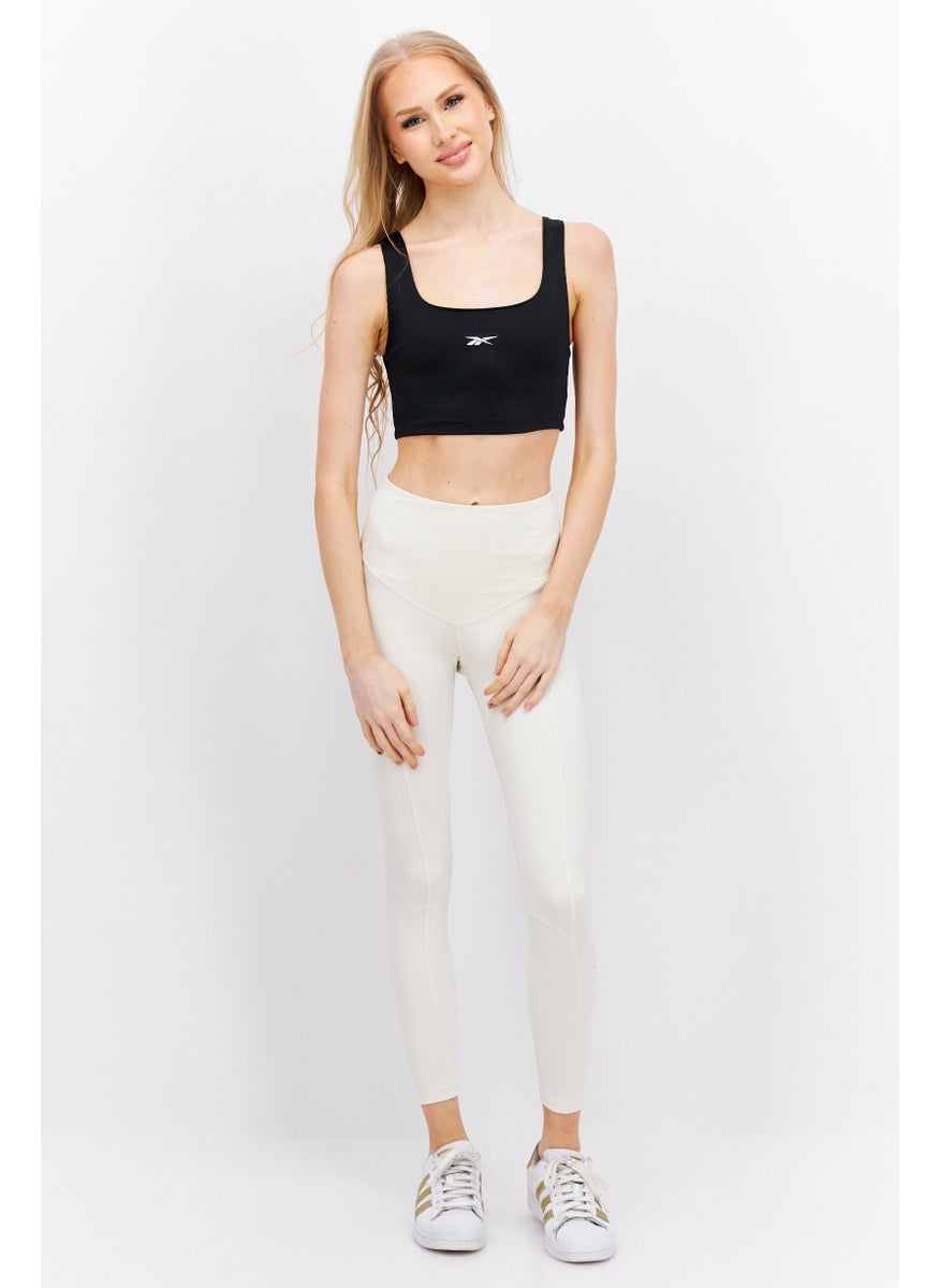 Reebok Women Sportswear Fit Brand Logo Training Sports Bra, Black  - Image 4