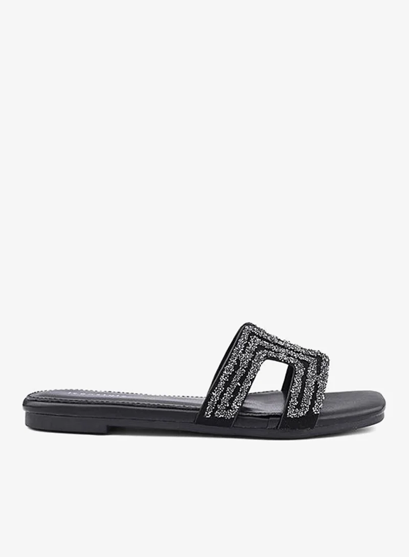 IconStyle Embellished Slide Sandals