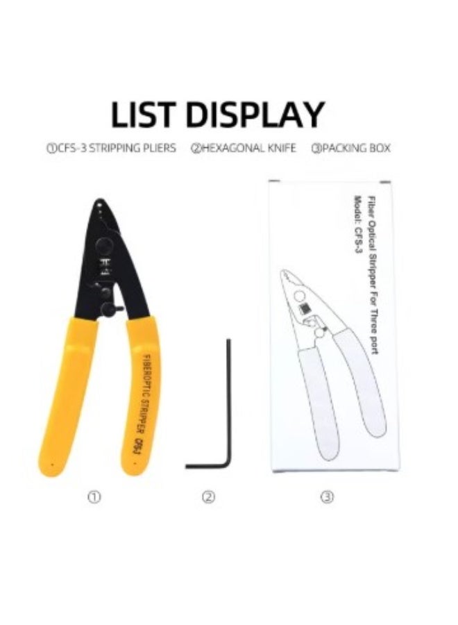 Terabyte Fiber Optic Stripper Three Hole Pigtail Pliers Upgraded For Stripping 125 M 250 M Fiber Coating Cfs-3 - Image 2