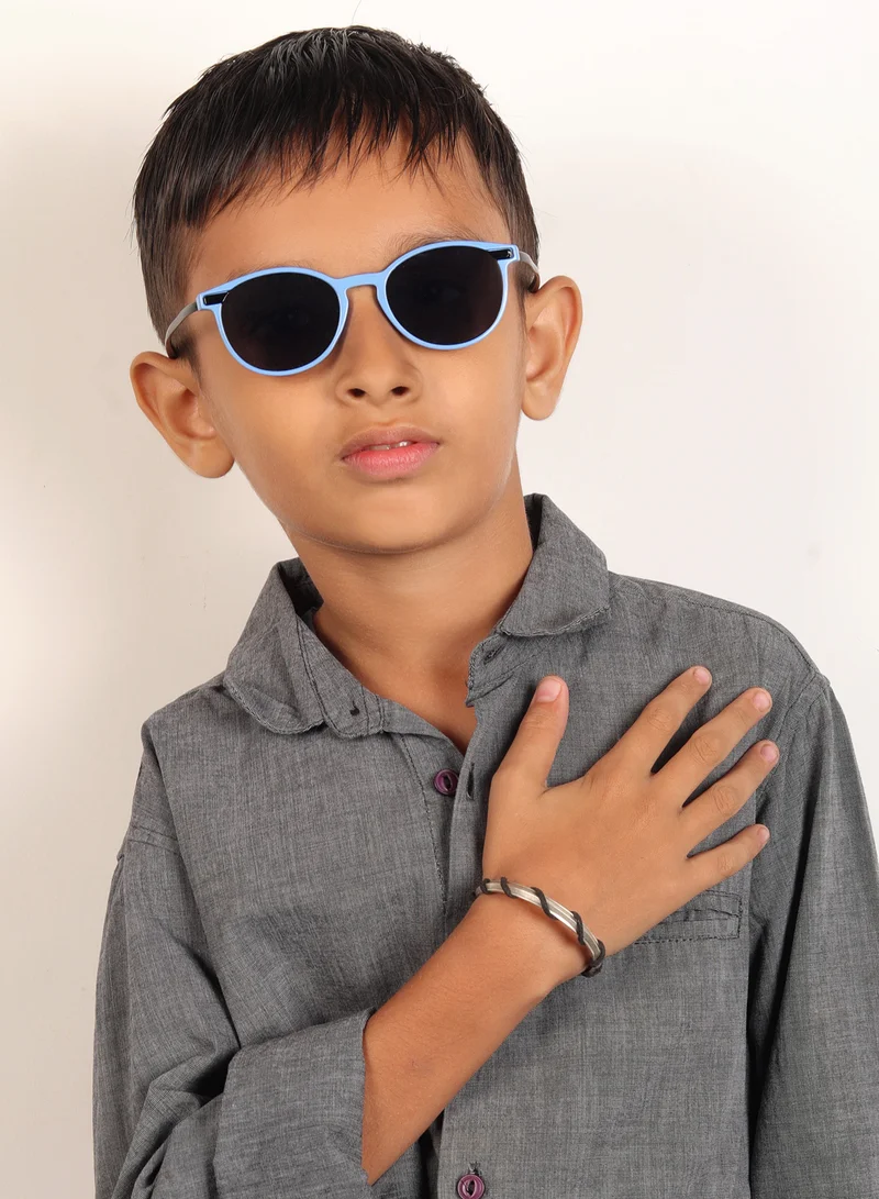 Woggles Stylish Cornflower Blue Wayfarer Kids Sunglasses
