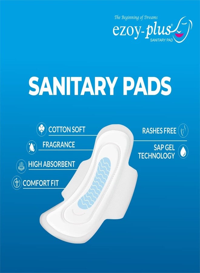 Ezoyplus Sanitary Napkins/Pads XL Size with Drynet and Gel Technology, Xtra Absorption & Odour Control Pack of 3 (XL, 120, count) - Image 2
