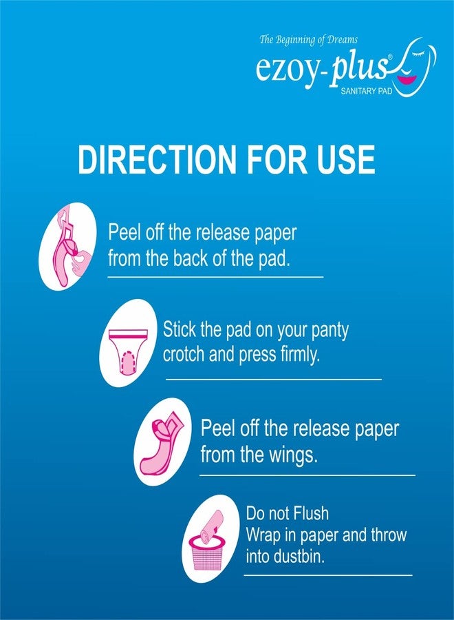 Ezoyplus Sanitary Napkins/Pads XL Size with Drynet and Gel Technology, Xtra Absorption & Odour Control Pack of 3 (XL, 120, count) - Image 4