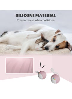 Generic Cat Toy, Interactive Cat Toys for Indoor Cats, DIY 5 in 1 Automatic Moving Cat Ball Toys/Puppies Toys with LED Rainbow Lights, Two Speeds Smart Cat Toys  - Image 4