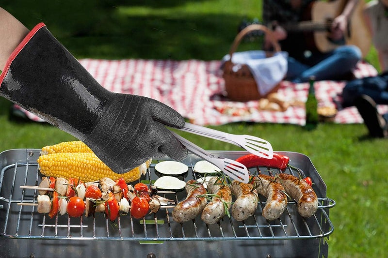 Aillary 932°F Extreme Heat Resistant Gloves for Grill BBQ, Waterproof Long Sleeve Pit Grill Gloves for Fryer, Baking, Oven,Smoker,Fireproof, Oil Resistant Neoprene Coating（14-Inch ） - Image 5