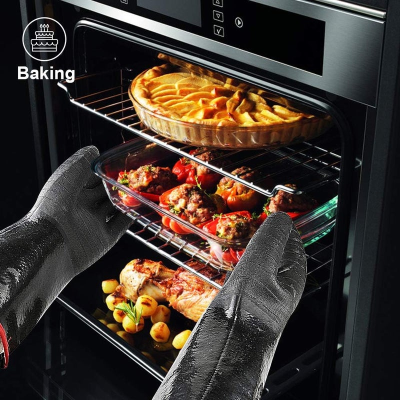 Aillary 932°F Extreme Heat Resistant Gloves for Grill BBQ, Waterproof Long Sleeve Pit Grill Gloves for Fryer, Baking, Oven,Smoker,Fireproof, Oil Resistant Neoprene Coating（14-Inch ） - Image 4