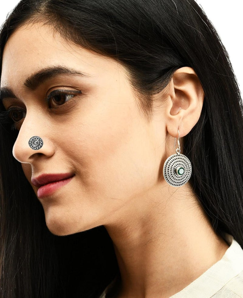 JSAJ Store Stone Nose Pin Wire Nose Pin in Pure 92.5 Sterling Silver - Image 5