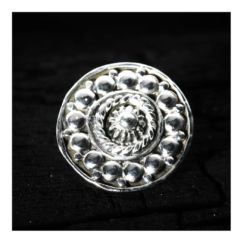 JSAJ Store Stone Nose Pin Wire Nose Pin in Pure 92.5 Sterling Silver - Image 4