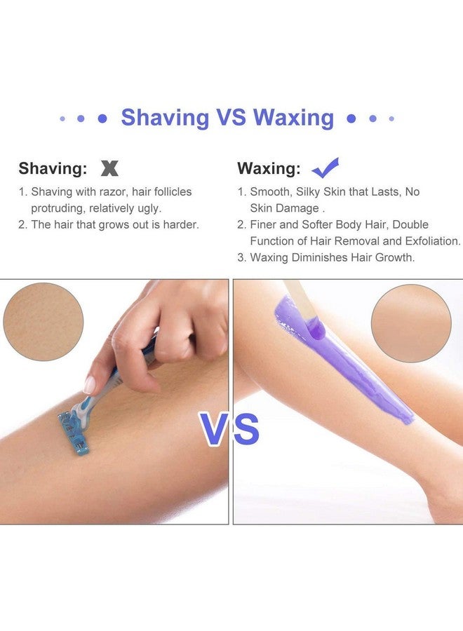 professional feel شمع كريم لؤلؤي احترافي مع شرائح الشمع، شمع قابل للذوبان في الماء للوجه، الشفاه العليا، الذراعين، الساقين، خط البيكيني، الإبطين والجسم بالكامل (800 جرام) - Image 5