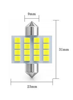 Excefore Led Car Bulb, 8pcs Super Bright White Double Tip 2835 31mm 16SMD Led Car Lights Bulb for Car Interior Dome Map Trunk Light  - Image 4