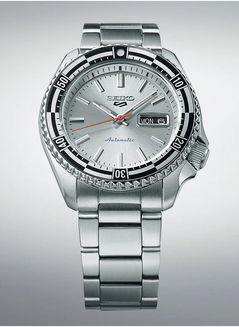 Seiko New 5 Sports Automatic Silver Dial Men's Watch - SRPK09K1  - Image 2