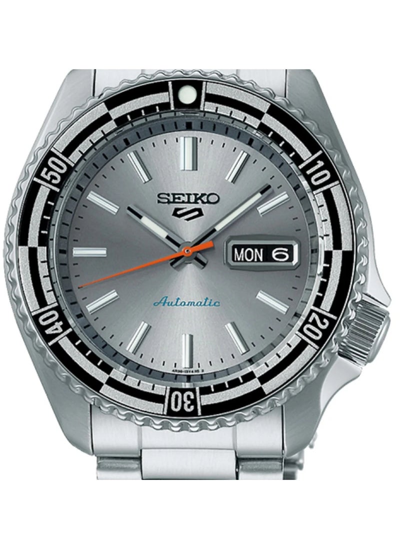 Seiko New 5 Sports Automatic Silver Dial Men's Watch - SRPK09K1  - Image 3