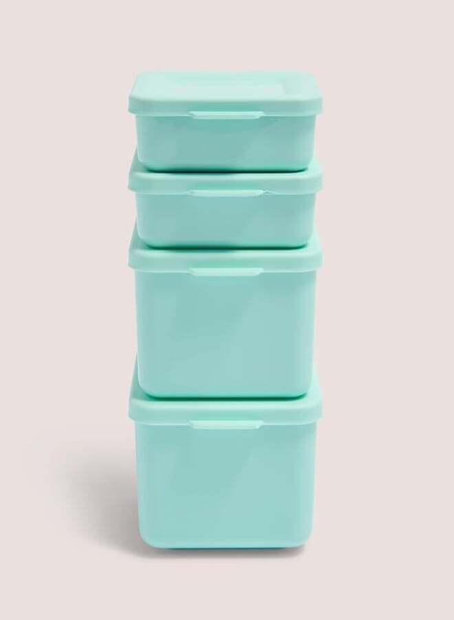 Matalan Snack Pots 4-Pieces Set, Aqua