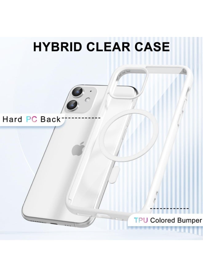 ACLIX Magnetic Case for iPhone 11 Case, Compatible with MagSafe, Plating Luxury Cover, Clear Soft TPU Shockproof Protective Phone Case, (White) - Image 3