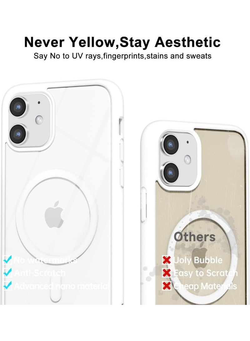 ACLIX Magnetic Case for iPhone 11 Case, Compatible with MagSafe, Plating Luxury Cover, Clear Soft TPU Shockproof Protective Phone Case, (White) - Image 5