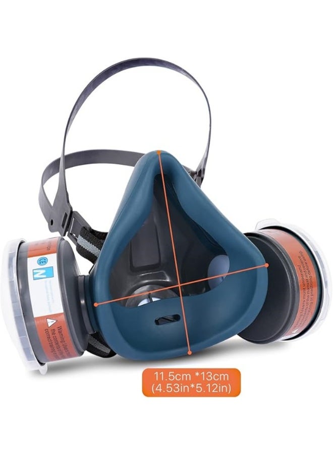 High-Efficiency Protective Mask – Reusable Washable Respirator for Painting, Renovation, Pesticides, and Chemicals, with Goggles, Effective Against Dust and Formaldehyde  - Image 2