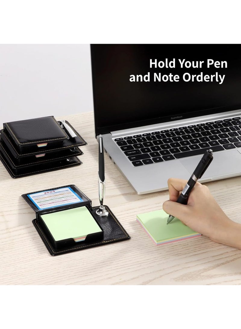 Luckam 5-Pcs Sticky Note Holder Set, Appreciation Gifts with PU Leather Box, Memo and Pen Holder for Office Desk, Thank You Present for Coworkers, Employees, Teachers, Nurses, Staff Recognition Awards - Image 2