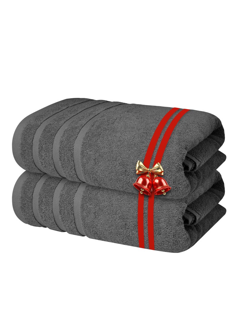 Infinitee Xclusives Premium Cotton Bath Towels Set of 2, 27 x 54 Inches (70 cm x 140 cm) Soft, Highly Absorbent, Quick Dry Towels - Perfect Towels for Bathroom, Gym, Spa & Hotel (Dark Grey) - pzsku/Z5E53BF113C475FD00535Z/45/_/1734350395/974a73df-d316-43d2-afa4-4cdc30174108