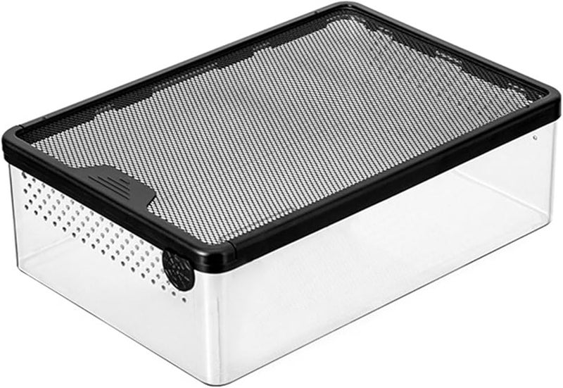 حاوية تيراريوم شفافة ومهواة ومقاومة للهروب للعناكب والسحالي والعقارب - Image 1